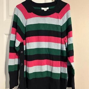 NWT 1901 Striped Button Side Sweater XL